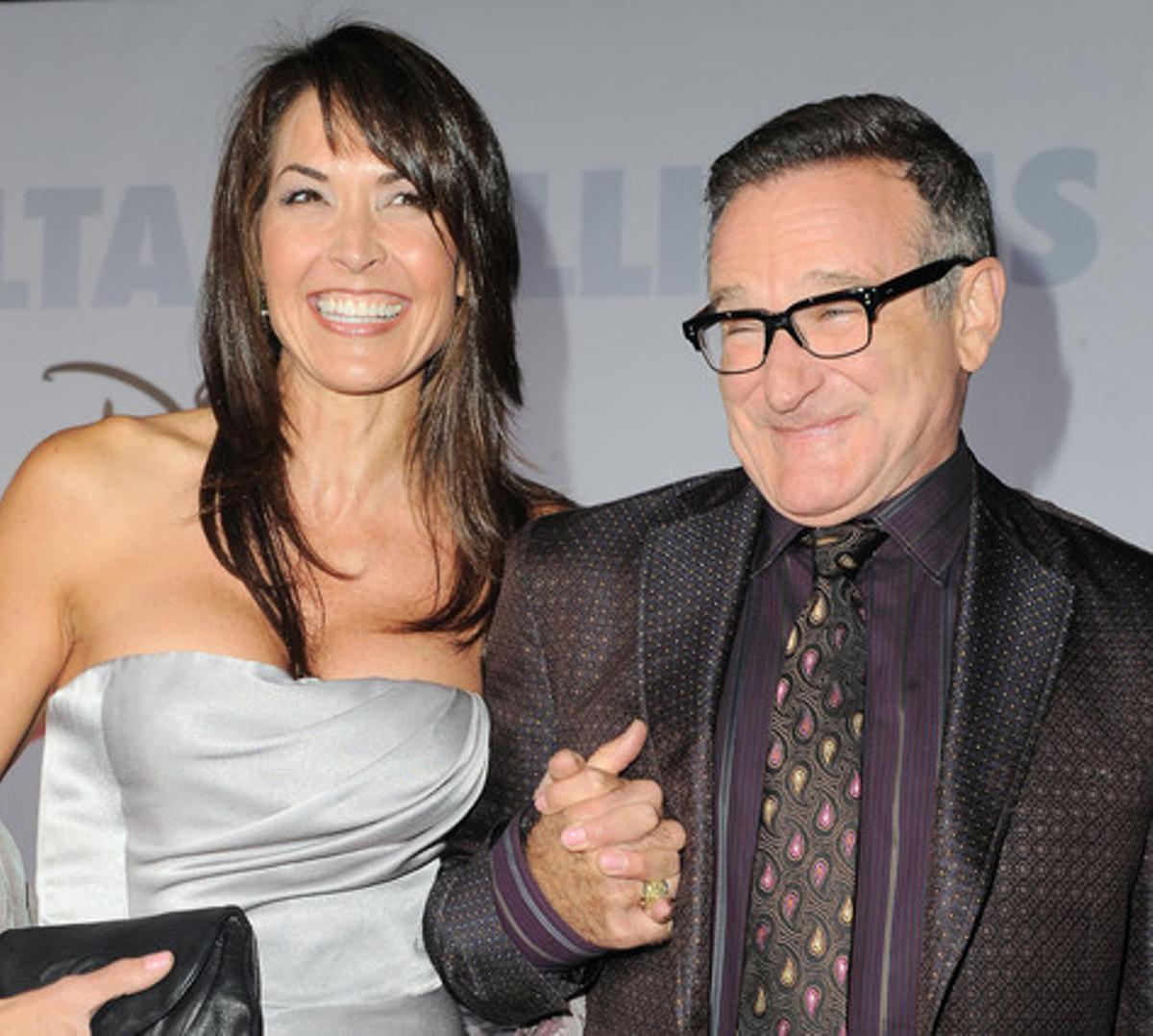 Fotografia d’arxiu de Robin Williams amb la seva dona Susan Schneider.