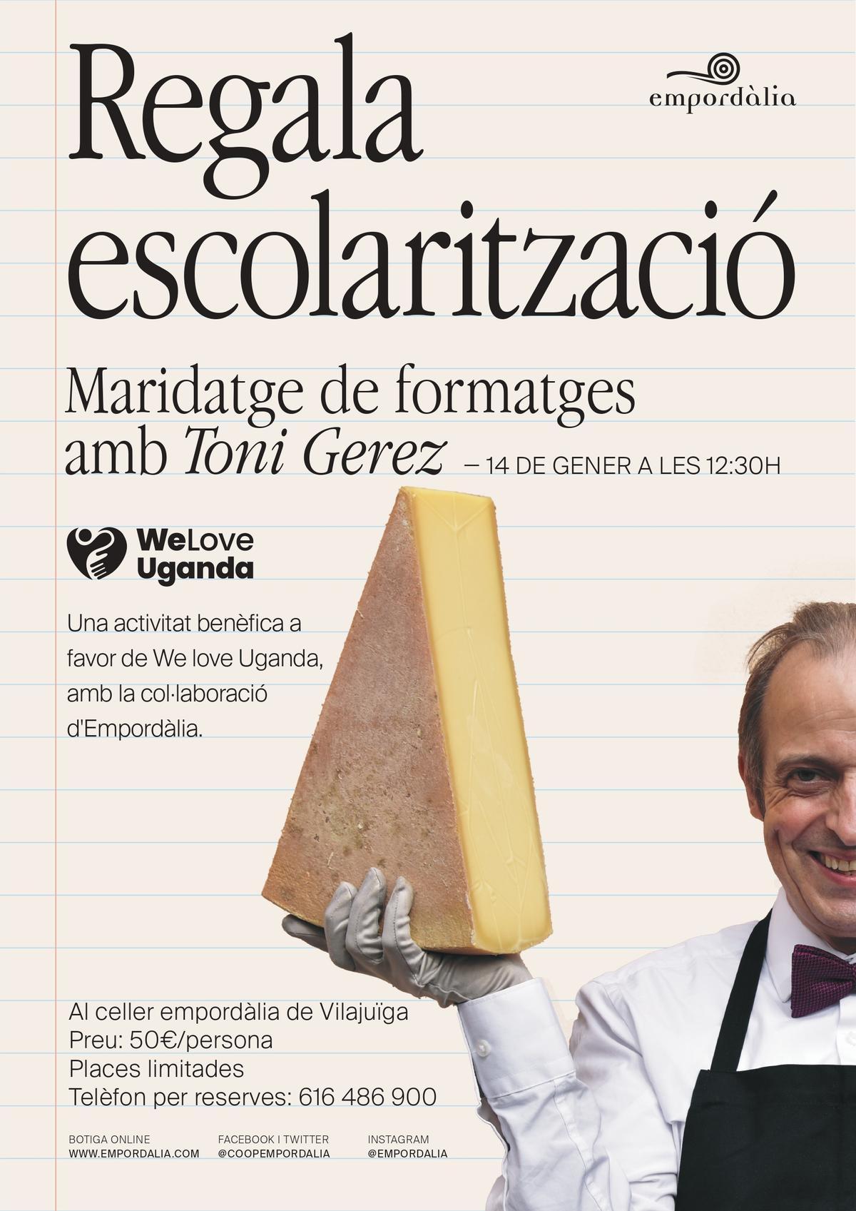 Cartell del maridatge de formatges a Empordàlia