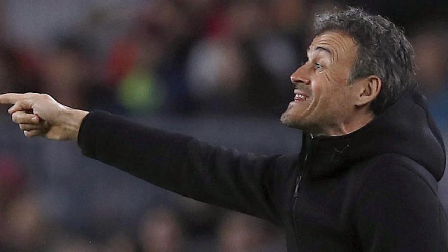 Luis Enrique, durante el partido contra el Celta