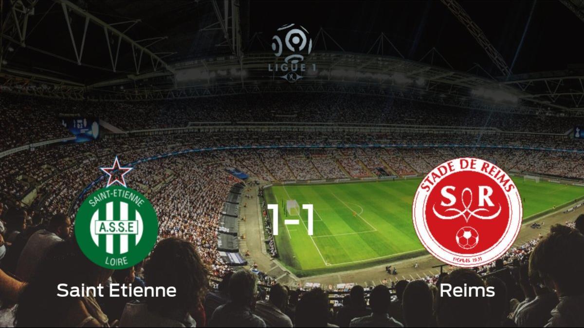 El AS Saint Etienne y el Stade de Reims se reparten los puntos tras empatar a uno