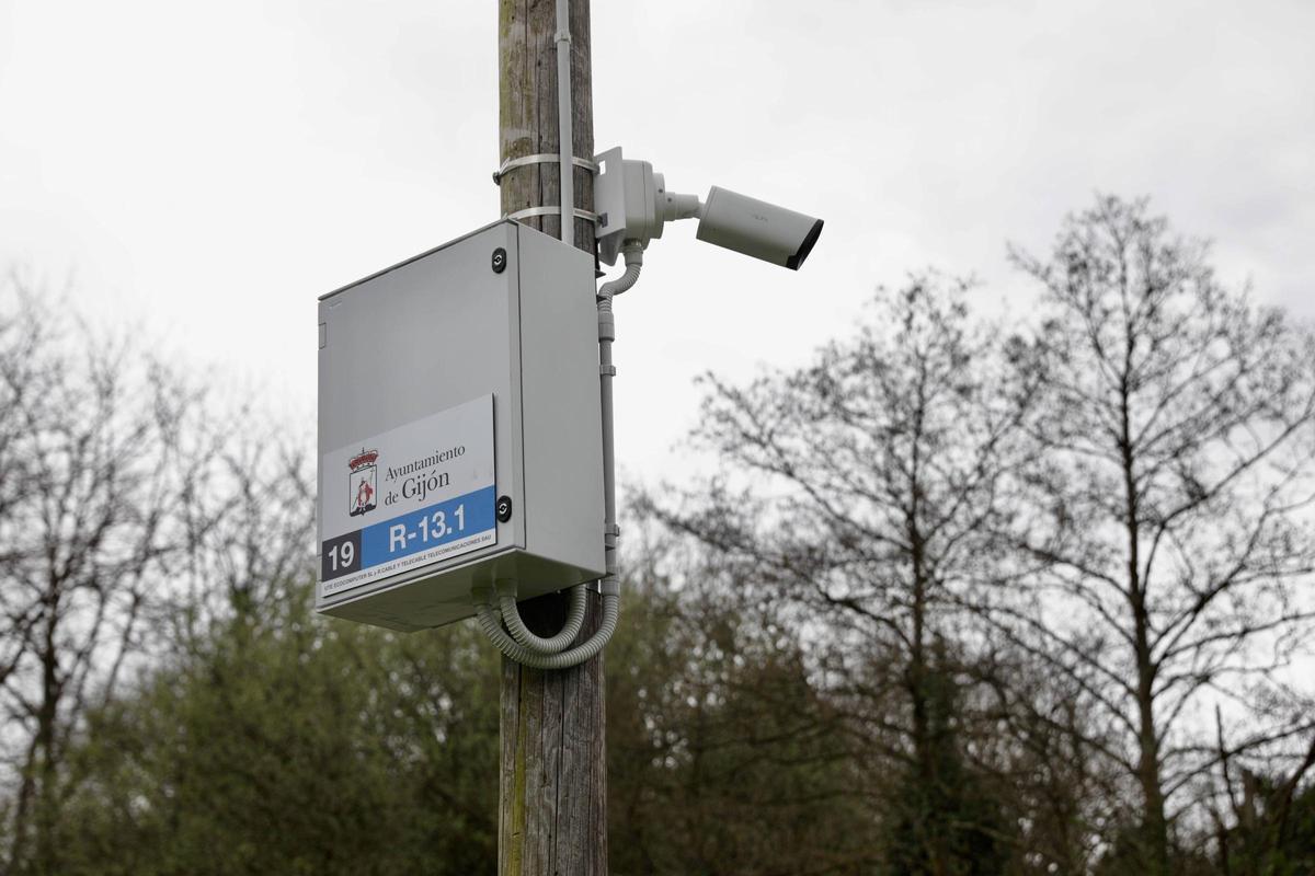 Una de las cámaras de videovigilancia.