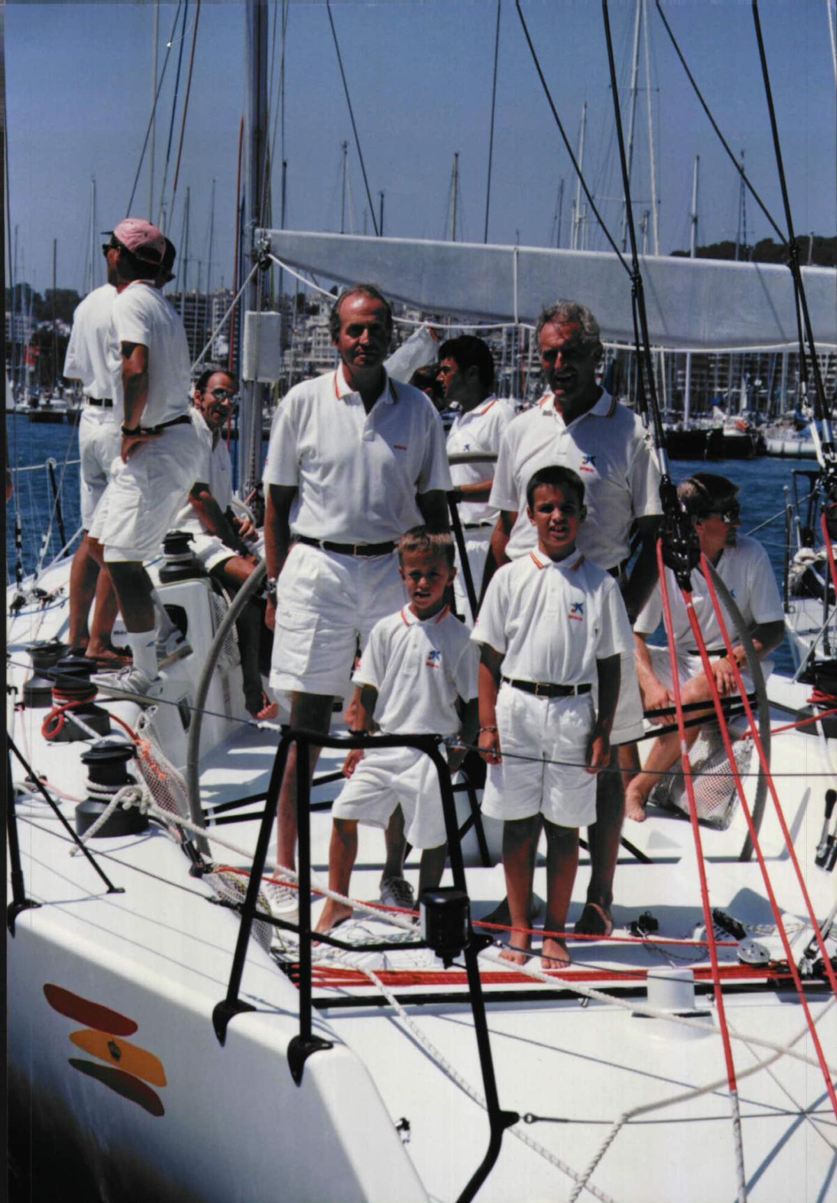 José Cusí con el rey Juan Carlos I en la Copa del Rey de Palma