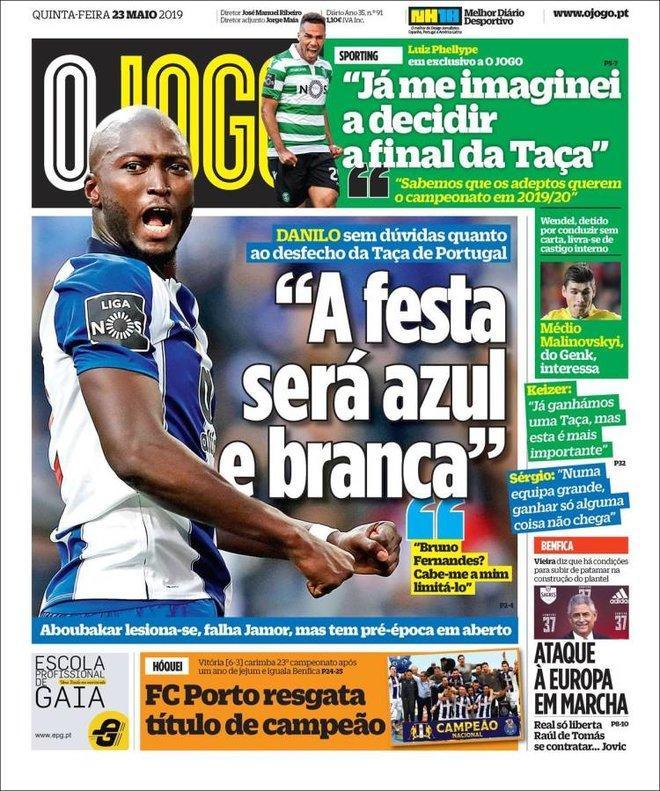 Portada de O Jogo del 23 de mayo del 2019