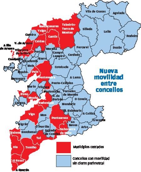 Cangas abandona su cierre perimetral y Moaña se suma a Bueu con nivel máximo de restricción