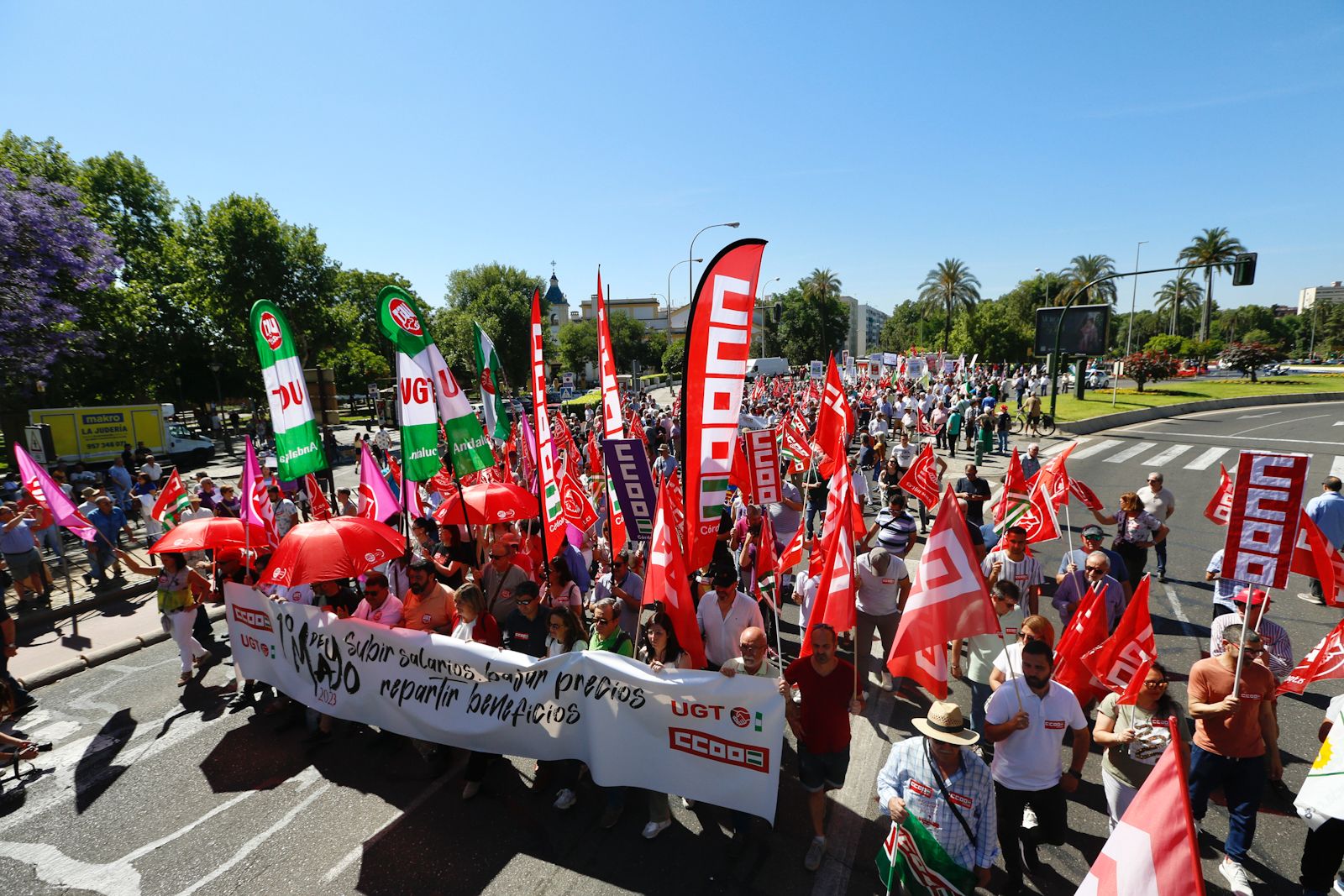 Manifestación por el Primero de Mayo en Córdoba