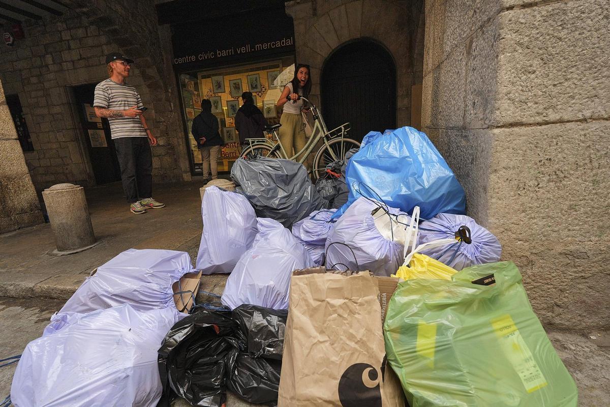 Les imatges dels efectes de la vaga d'escombriaires a la ciutat de Girona