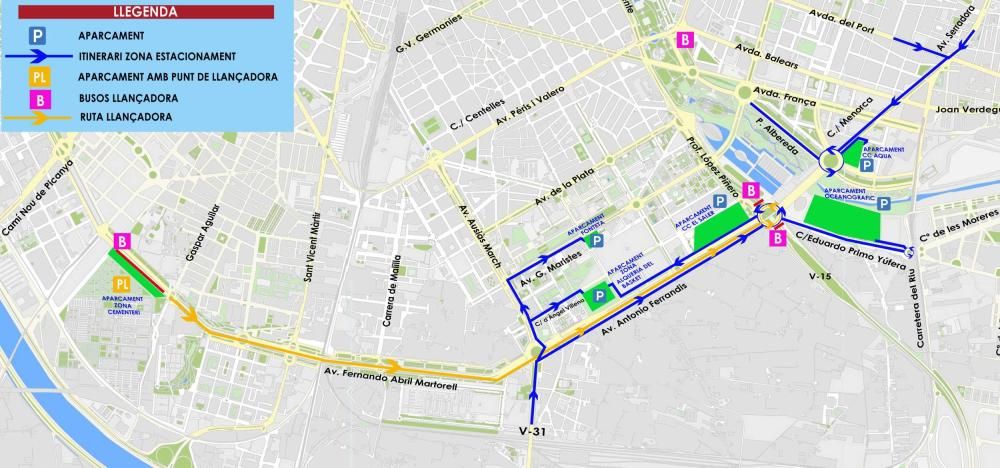 Cortes de tráfico y recorrido Maratón de València