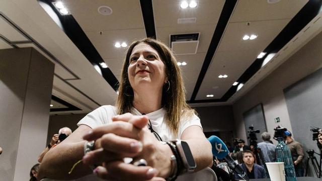 Leire Díaz, el juny de l’any passat, en roda de premsa.  | CARLOS LUJÁN / EUROPA PRESS