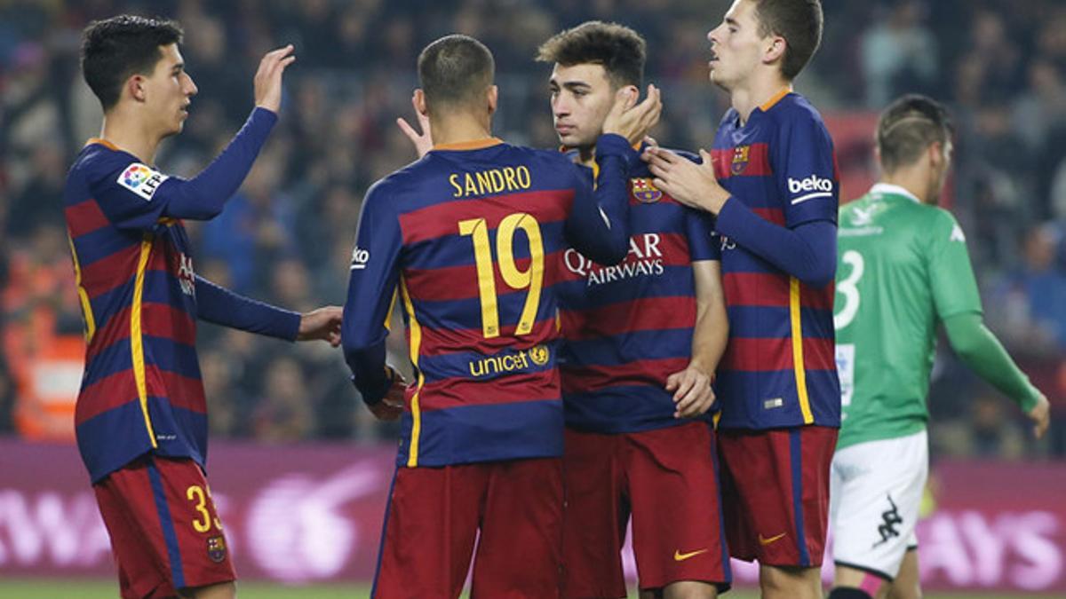 Sandro y Munir anotaron cinco de los seis goles del FC Barcelona ante el CF Villanovense