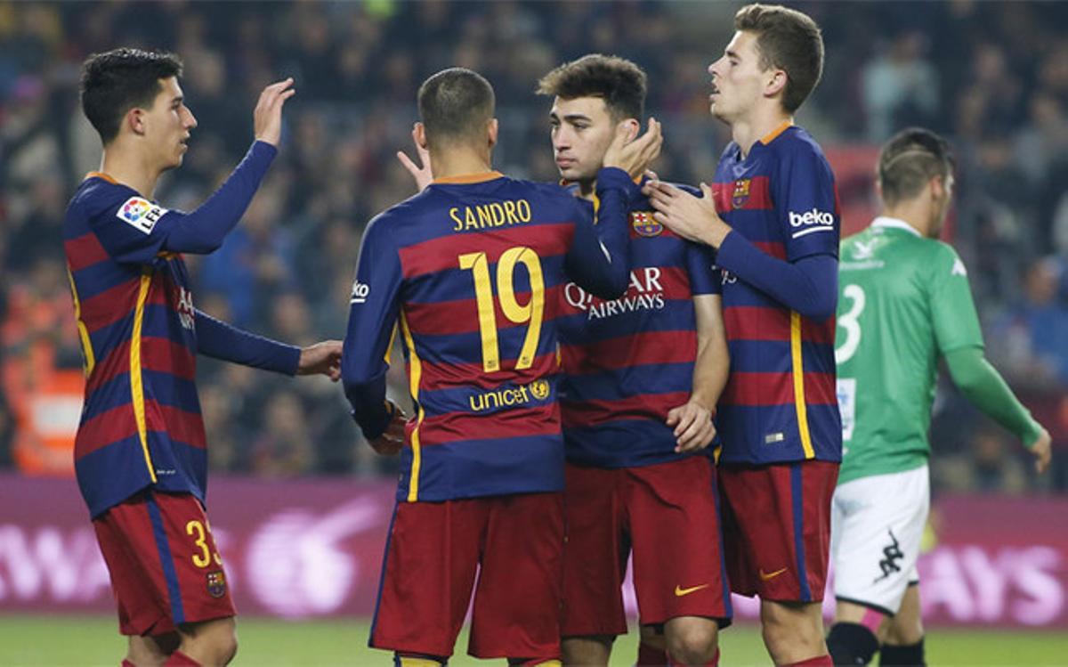 Sandro y Munir anotaron cinco de los seis goles del FC Barcelona ante el CF Villanovense