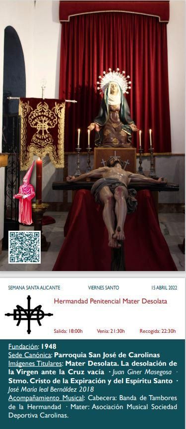 Información sobre la procesión de Mater Desolata en la revista El Capuchino