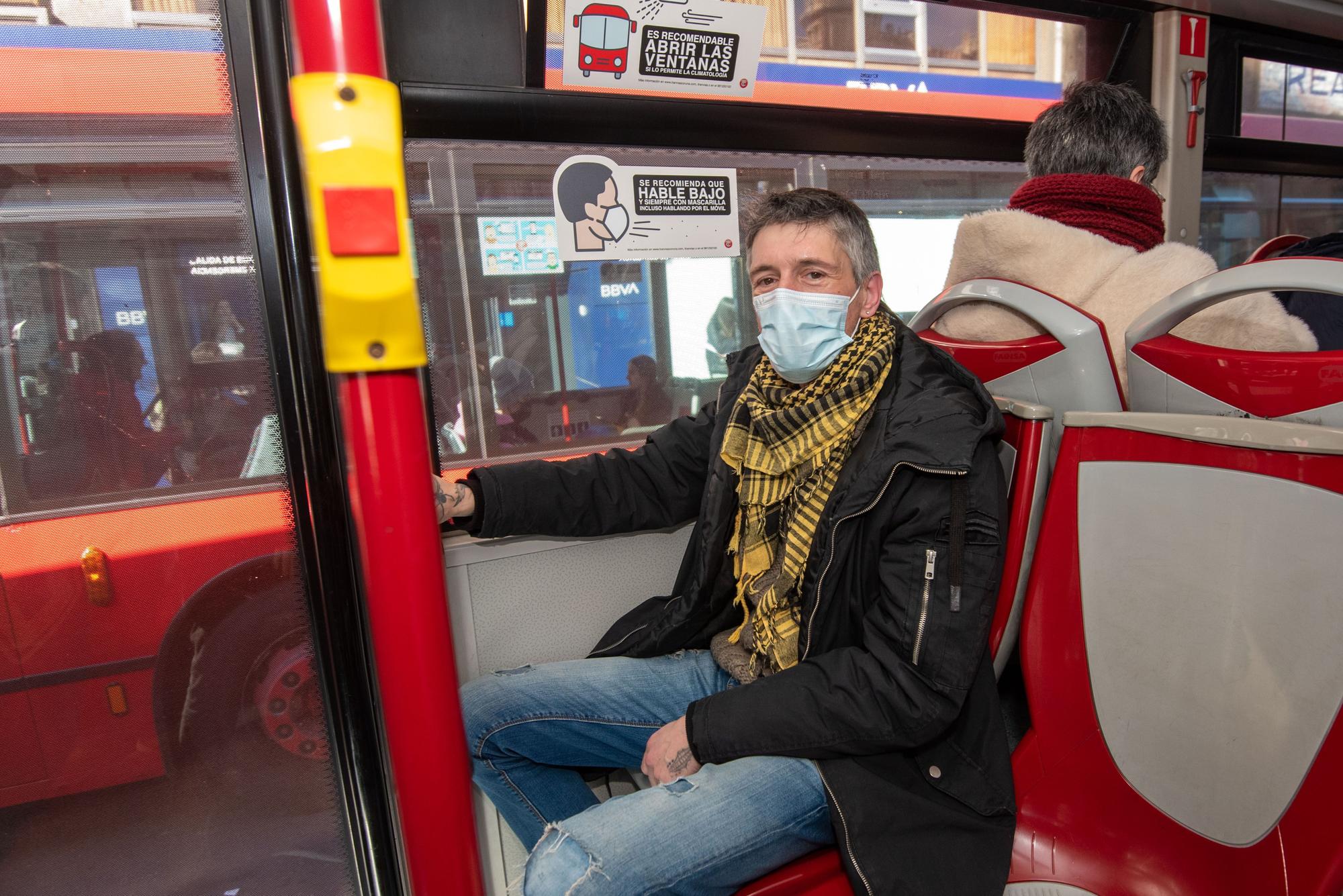 Primer día sin mascarillas en los buses urbanos de A Coruña