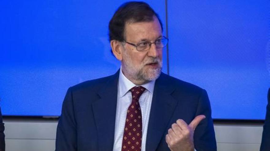 Mariano Rajoy duran el Comitè Executiu Nacional del PP.