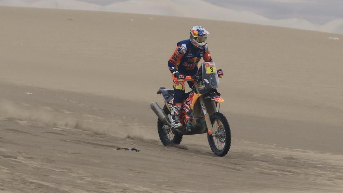 El australiano Toby Price durante el rally Dakar.