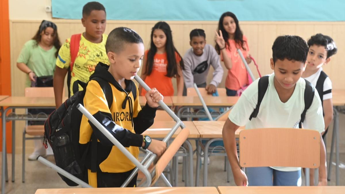 Vuelta al cole en la escuela Joan XXIII de Lleida