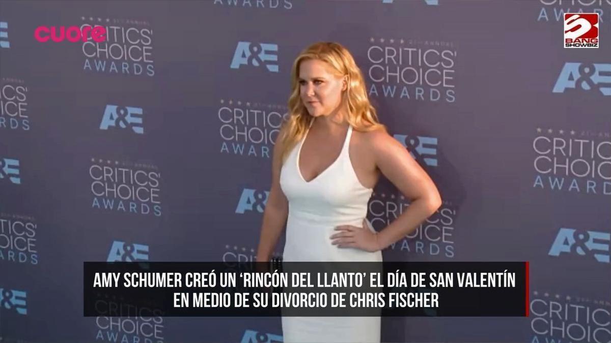 Amy Schumer y su `rincón del llanto', así supera su divorcio con Chris Fischer