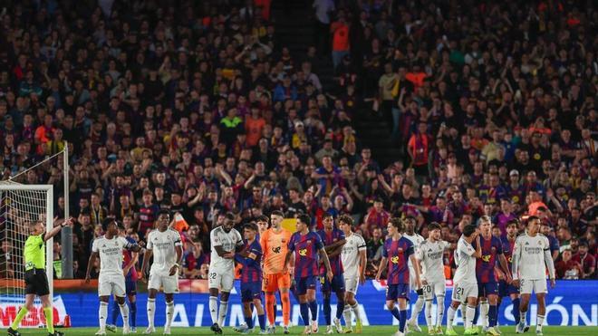 El público del Camp Nou, en el clásico