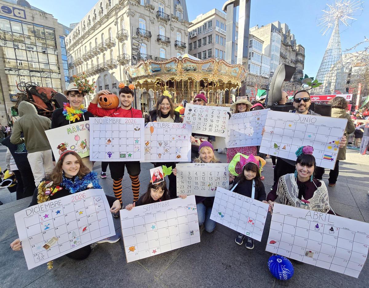 Loca carrera de Navidad: la San Silvestre colorea Vigo