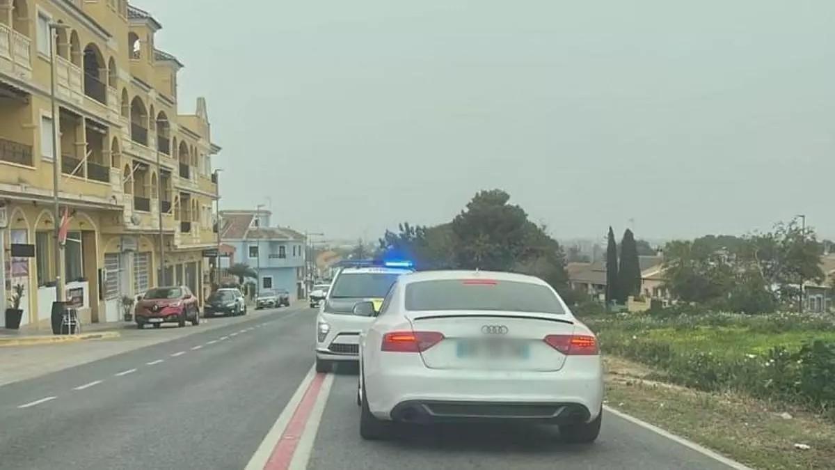 Foto del vehículo interceptado