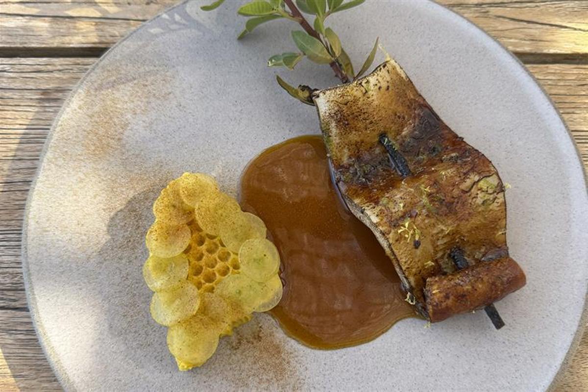 Delicioso pescado del menú de Almyra