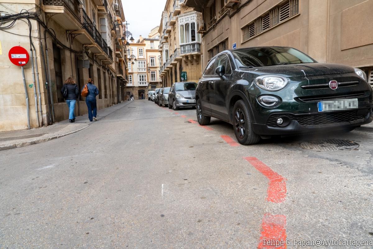 Zona de estacionamiento para residentes en Cartagena