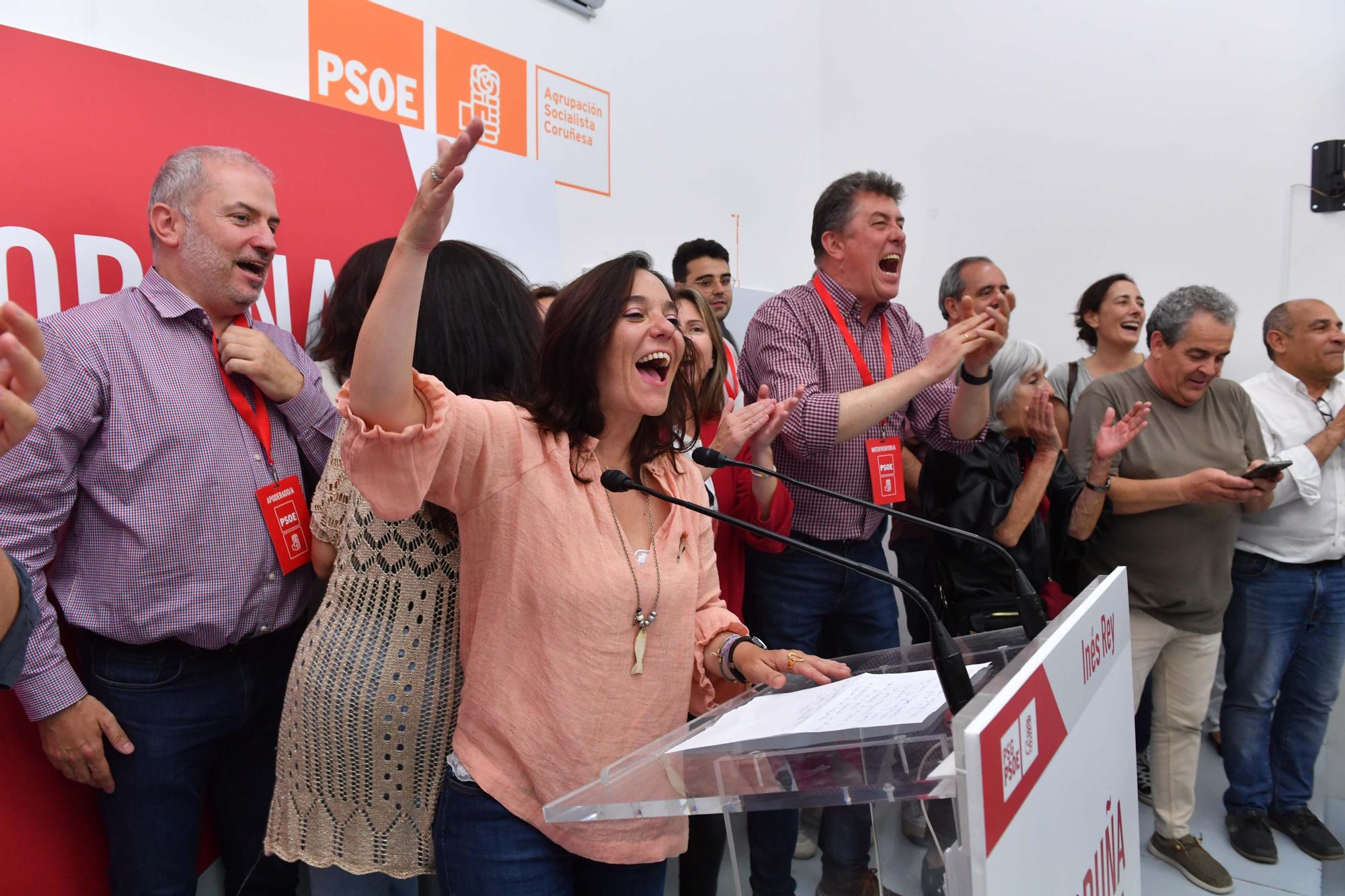 Celebración del PSOE de A Coruña tras las elecciones