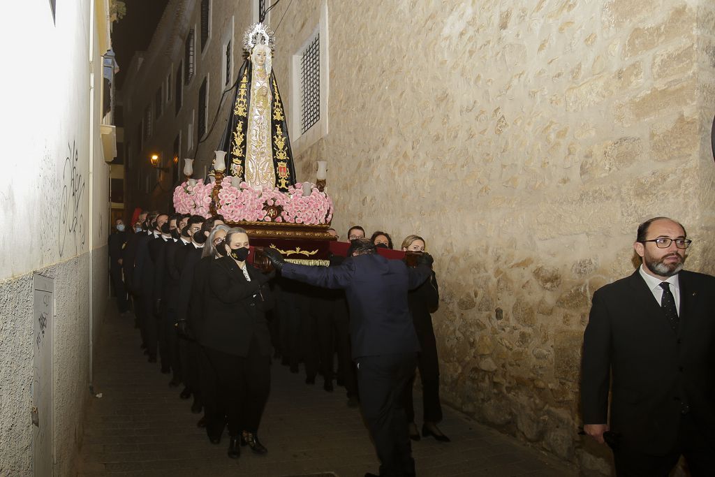 Semana Santa de Lorca 2022: Virgen de la Soledad del Paso Negro, iglesia y procesión