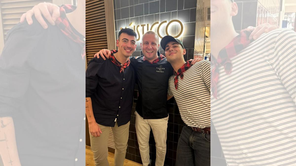 Juanjo Bona durante su visita al restaurante de Zaragoza