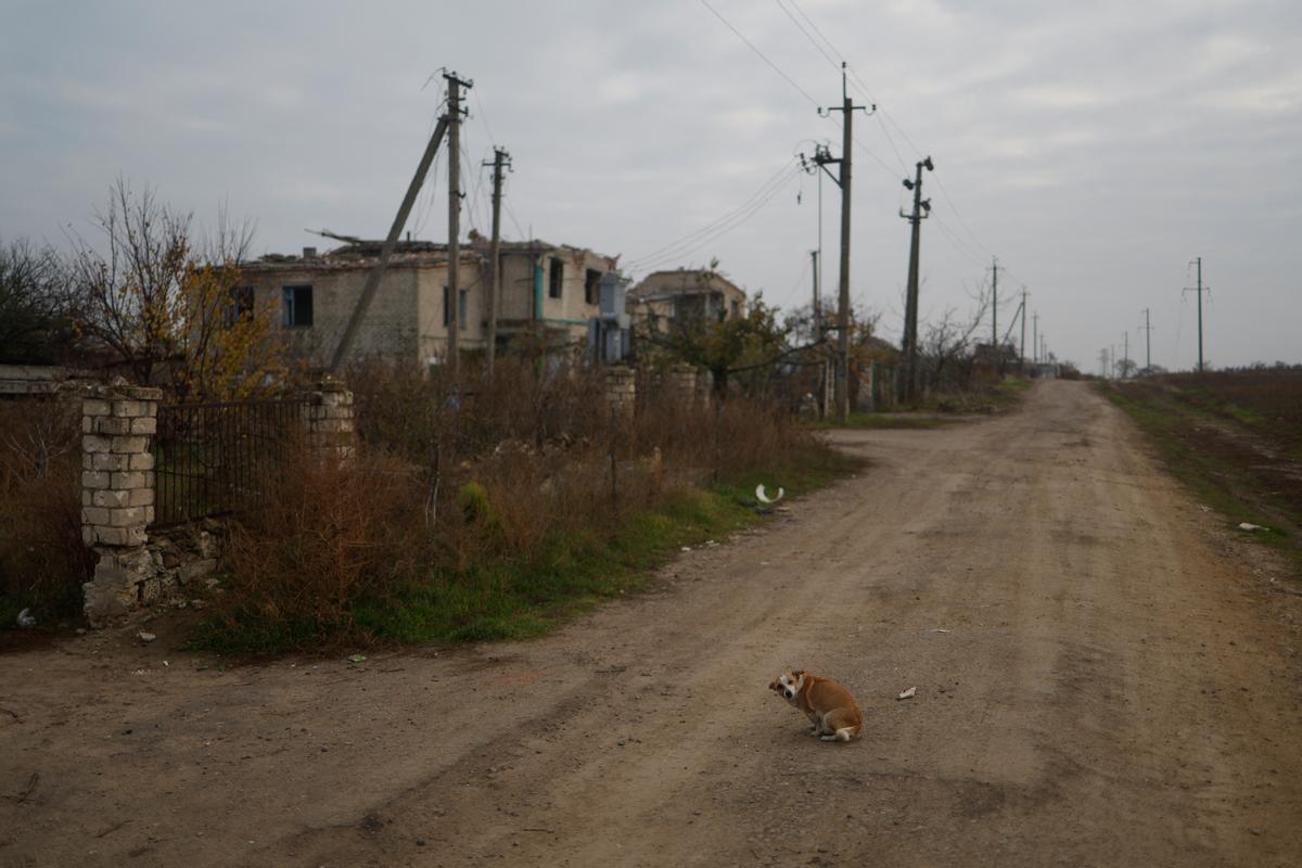 Destrucción en Jersón tras la retirada de Rusia