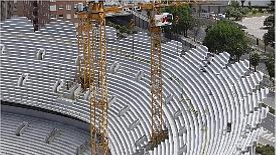 Obras del nuevo estadio del Valencia CF.