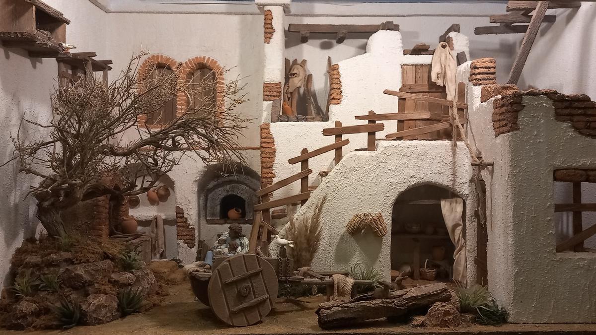 Una de las composición de la exposición 'Arte del Nacimiento' en el Claustro de Santo Domingo de Jerez de la Frontera, Cádiz.