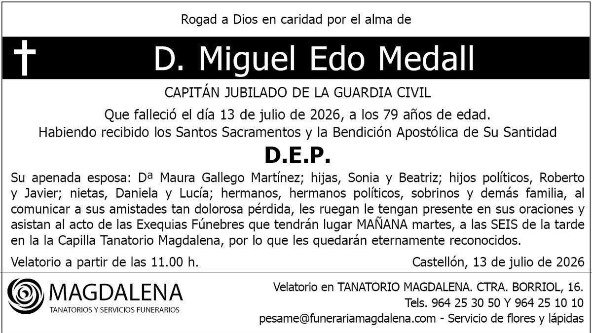 D. Miguel Edo Medall