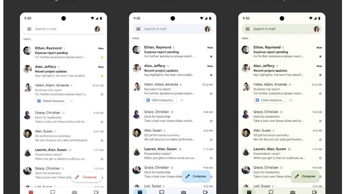 Google muestra su diseño 'Material You', el cual llegará antes a Gmail, Calendar y Docs