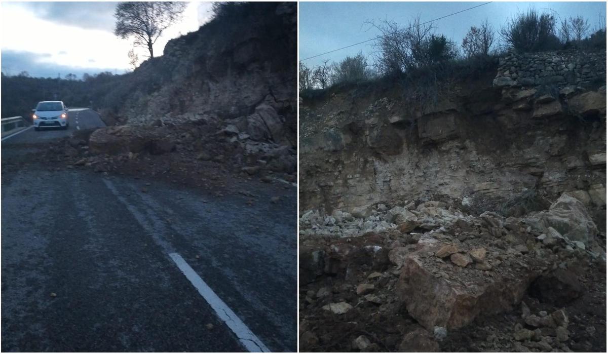 Alerta en Els Ports: un desprendimiento corta la subida hacia Cinctorres