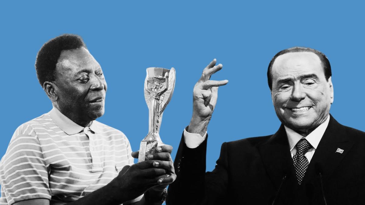 Pelé y Berlusconi son dos de los protagonistas del libro.