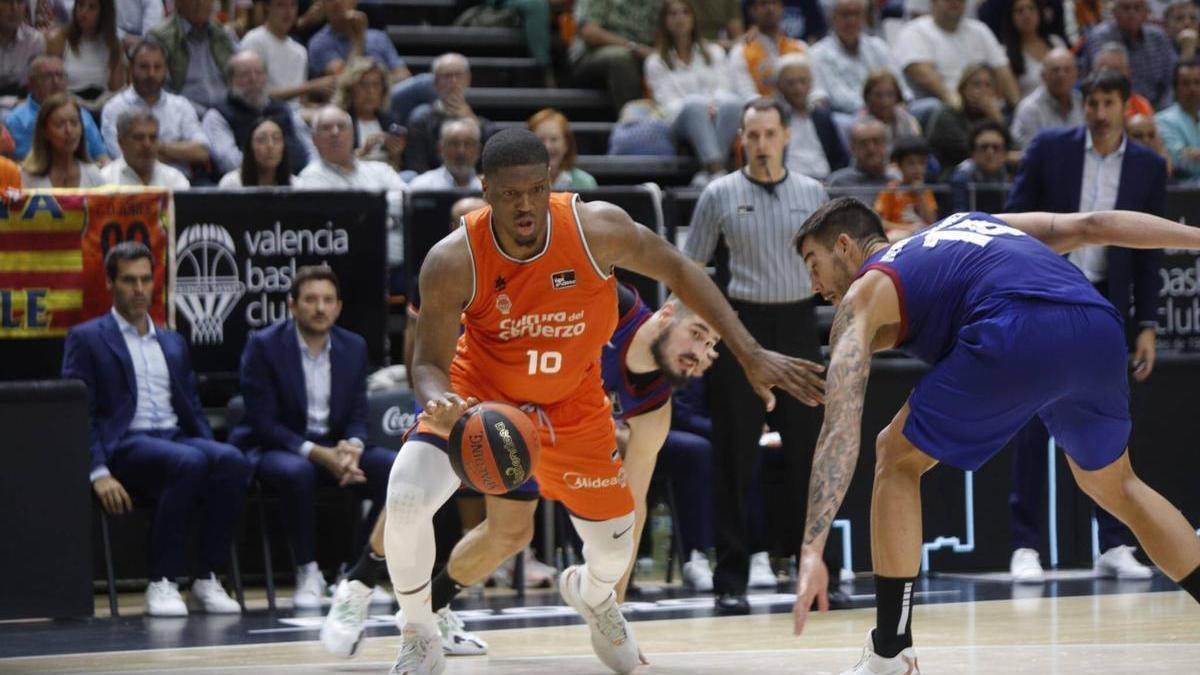 Damien Inglis, en el partido de la primera vuelta entre el Valencia Basket y el Barcelona