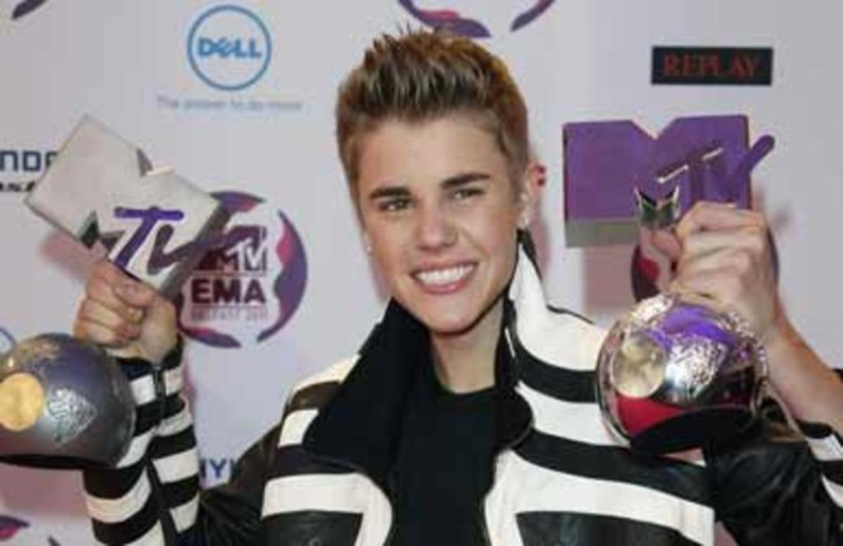 Justin Bieber, diumenge a la gala dels premis MTV. Justin Bieber, diumenge a la gala dels premis MTV.