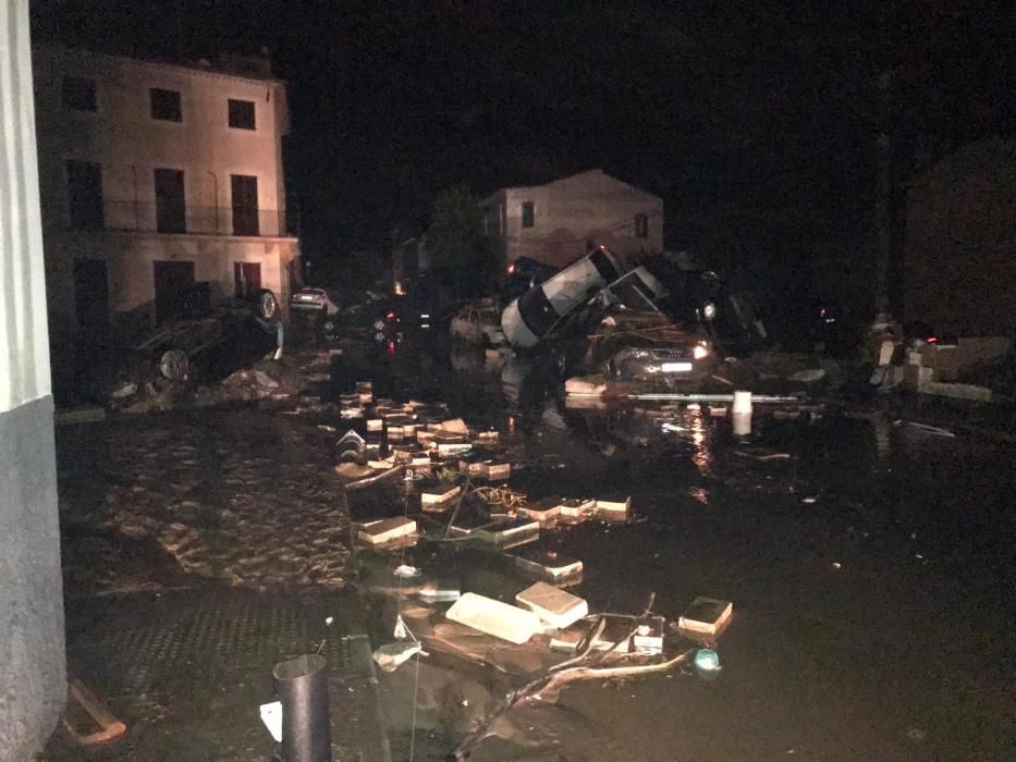 El centro de Sant Llorenç, Mallorca, tras las inundaciones