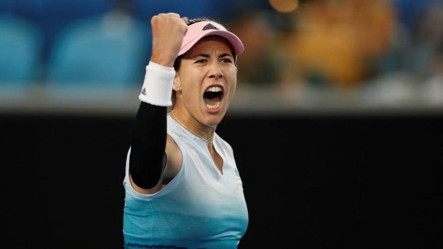 Garbiñe Muguruza celebra su victoria