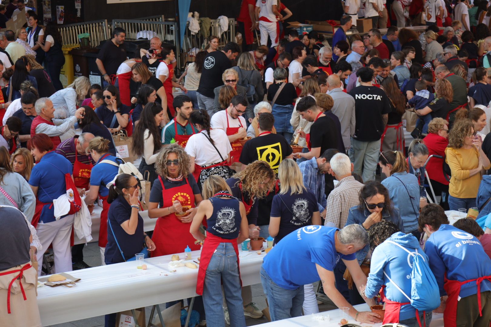 FOTOGALERÍA I Las imágenes de la Nit de la Xulla y del encuentro de elaboración de allioli de las fiestas de Vila-real