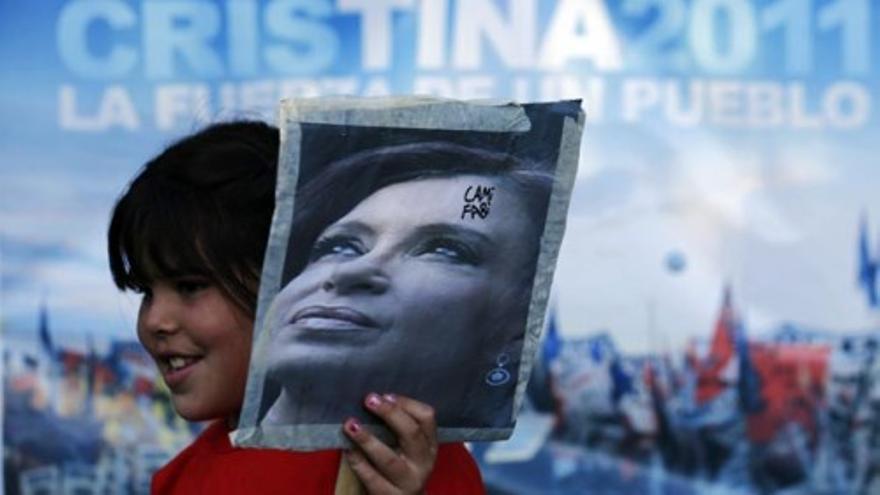 Vigilia por la presidenta argentina
