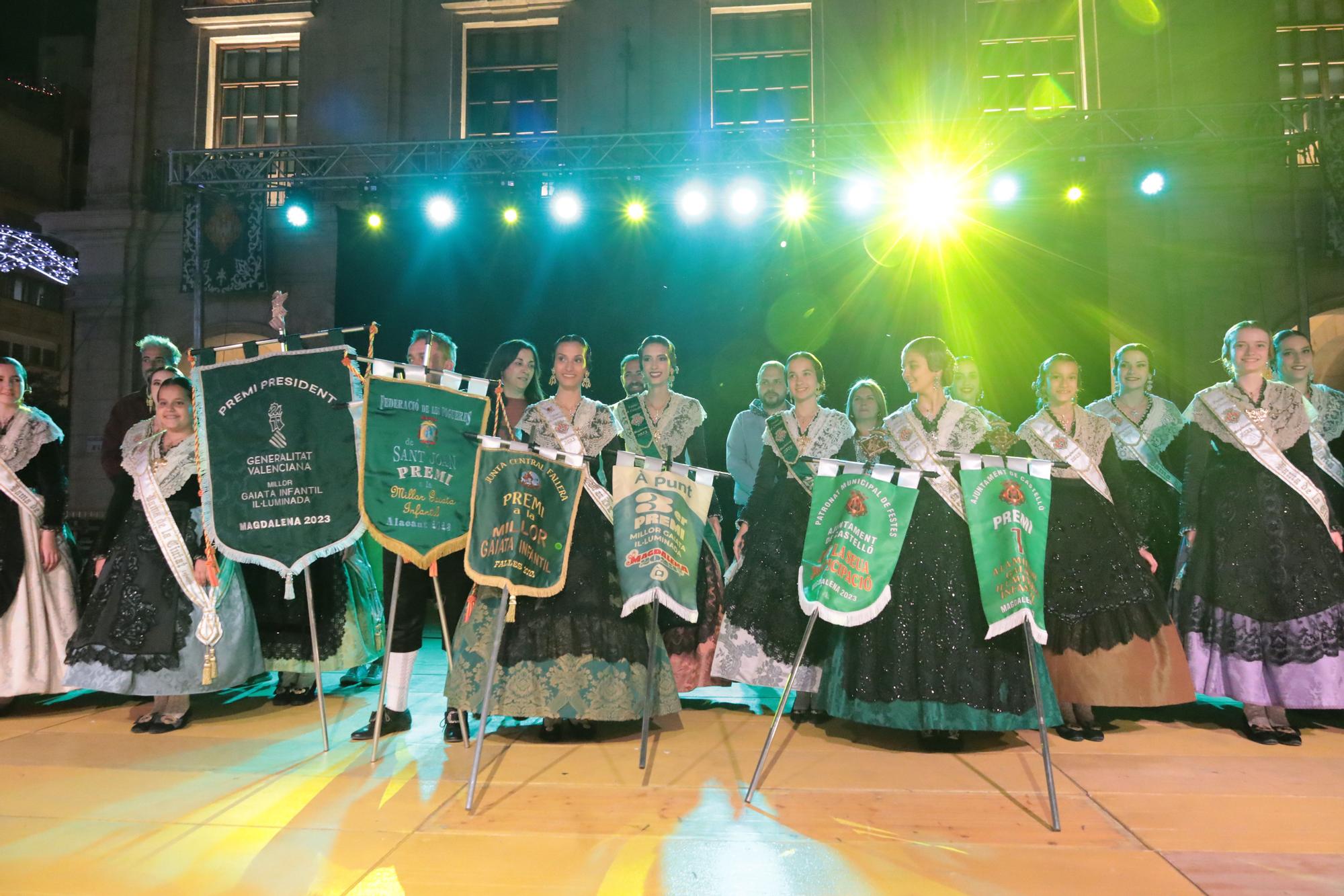 Ceremonia de entrega de premios a las gaiatas