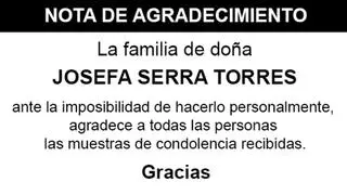 Nota Josefa Serra Torres