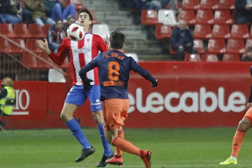 El partido de Copa entre el Sporting y el Valencia, en imágenes