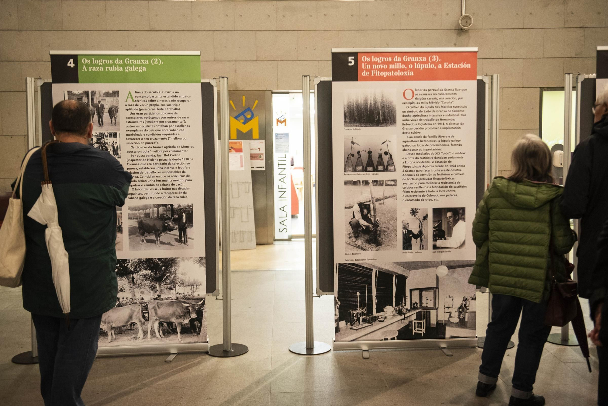 Exposición sobre la granja agrícola de Monelos