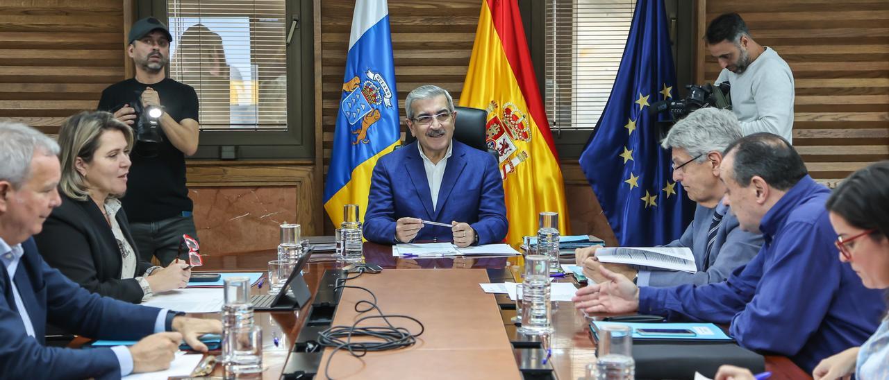 Consejo de Gobierno de Canarias, este jueves, en Las Palmas de Gran Canaria.