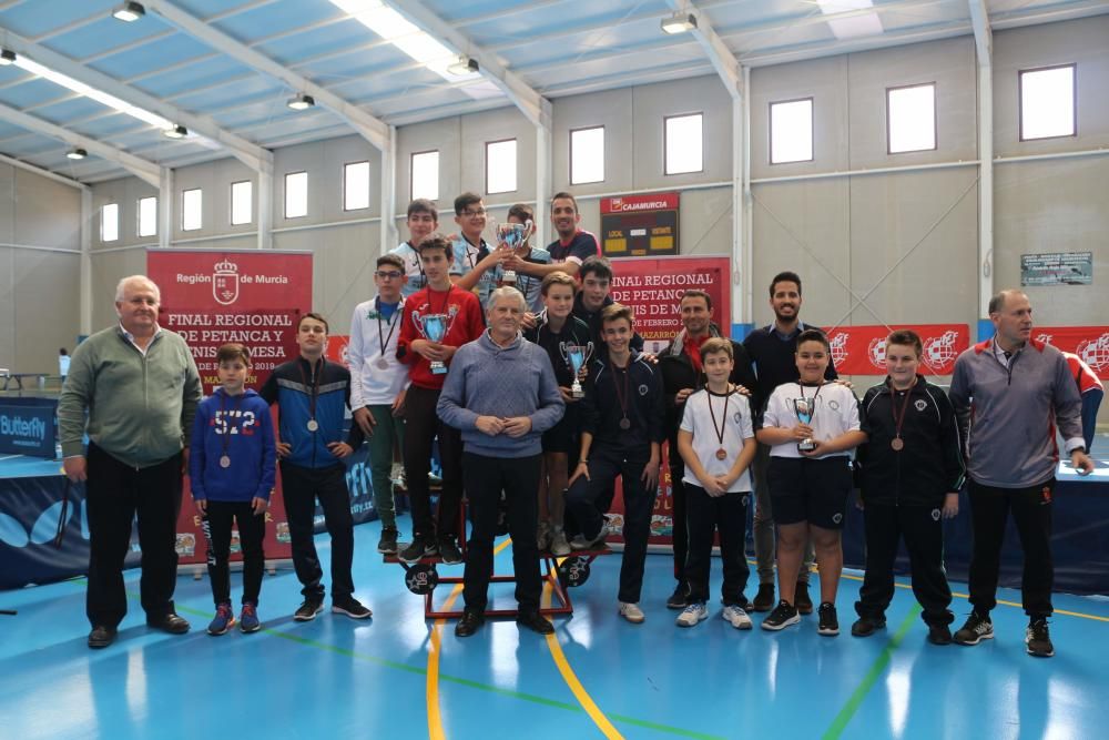 Final de tenis de mesa de Deporte en Edad Escolar