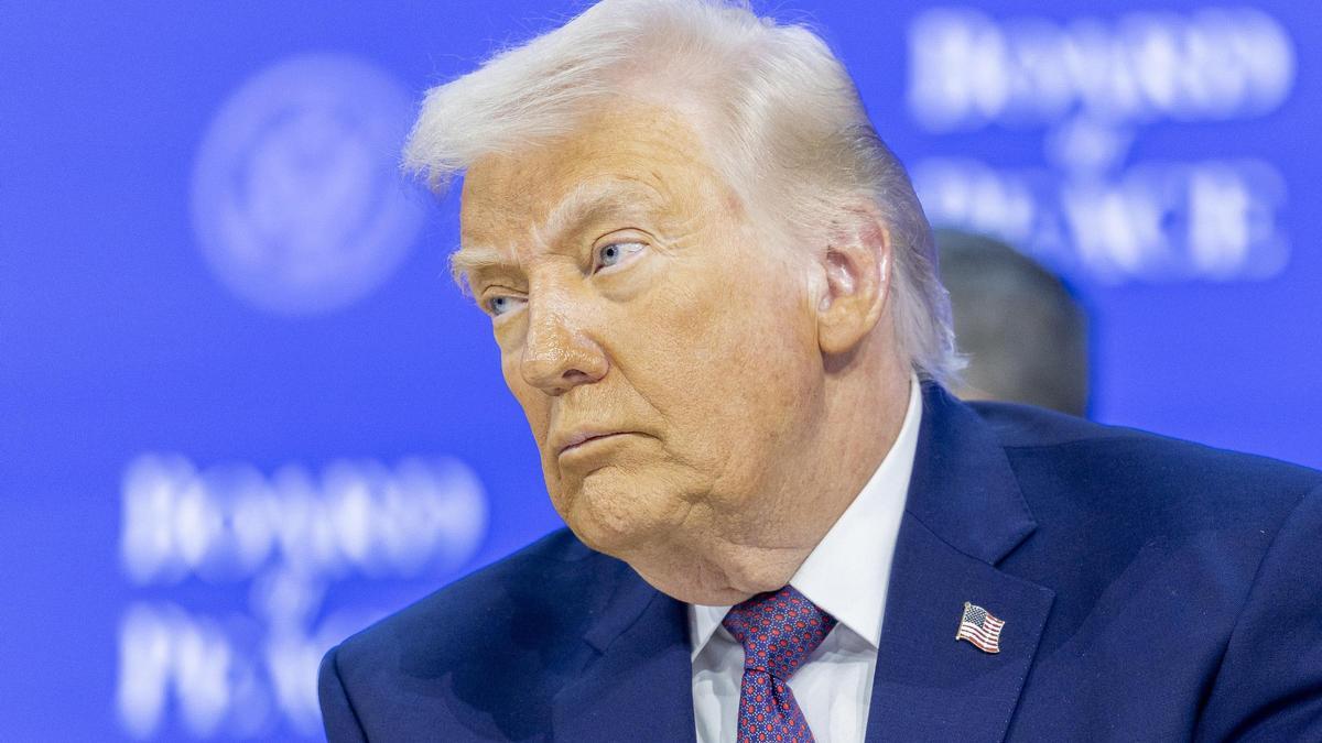 El presidente de Estados Unidos, Donald Trump, durante la presentación de la Junta de Paz en la ciudad de Davos, en Suiza (archivo)