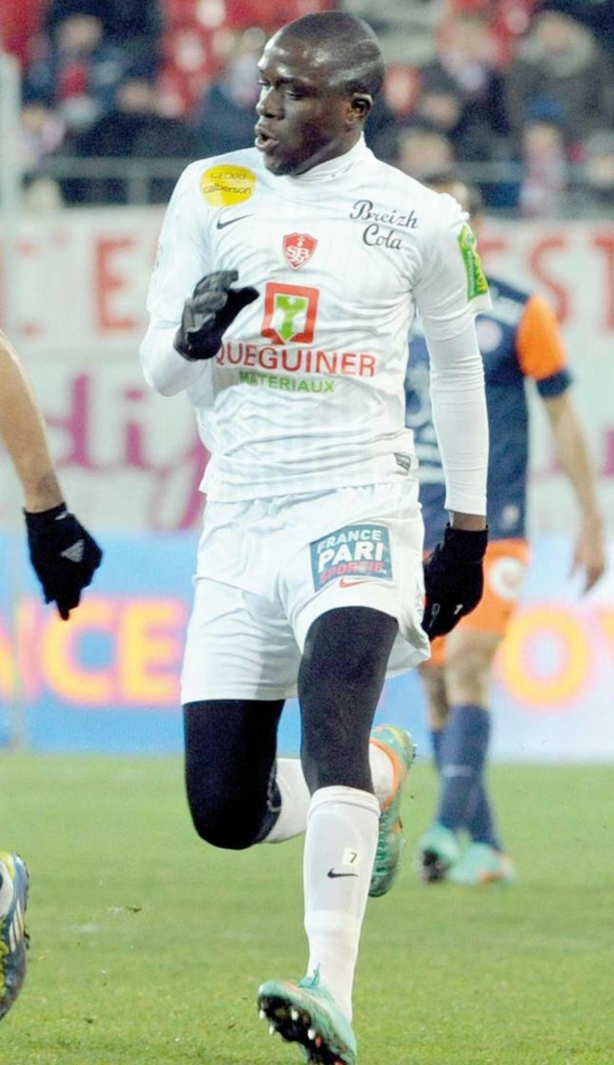 El mediocentro Sissoko, durante un partido de la temporada pasada con el Brest francés.