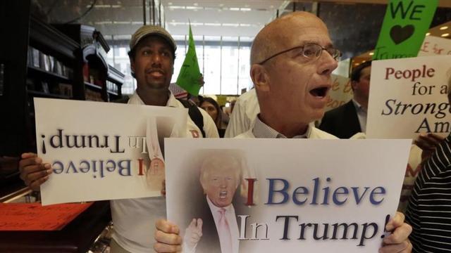 Seguidores de Donald Trump, en Nueva York.